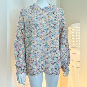 Multicolor Speckled Knit Sweater